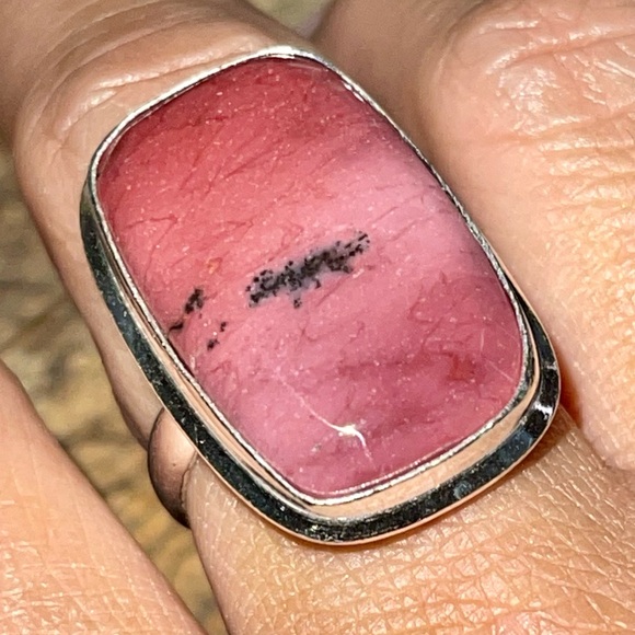 Burgundy Mookaite Ring Size 9 - Picture 1 of 11